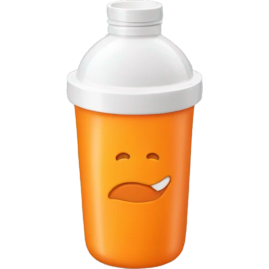 Orange protein shaker cup  emoji