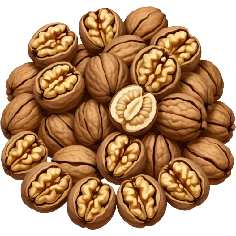 pile of walnuts with no shells emoji