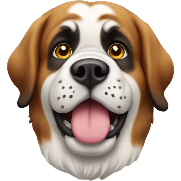 cute st bernard dog emoji