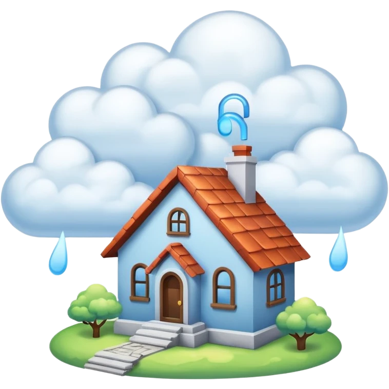 house made of clouds material  emoji