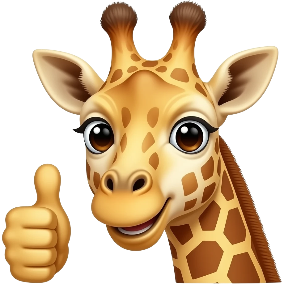 Giraffe Kopf Daumen hoch emoji