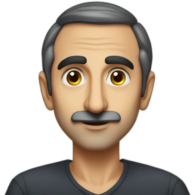eric zemmour with a narrow mustache emoji