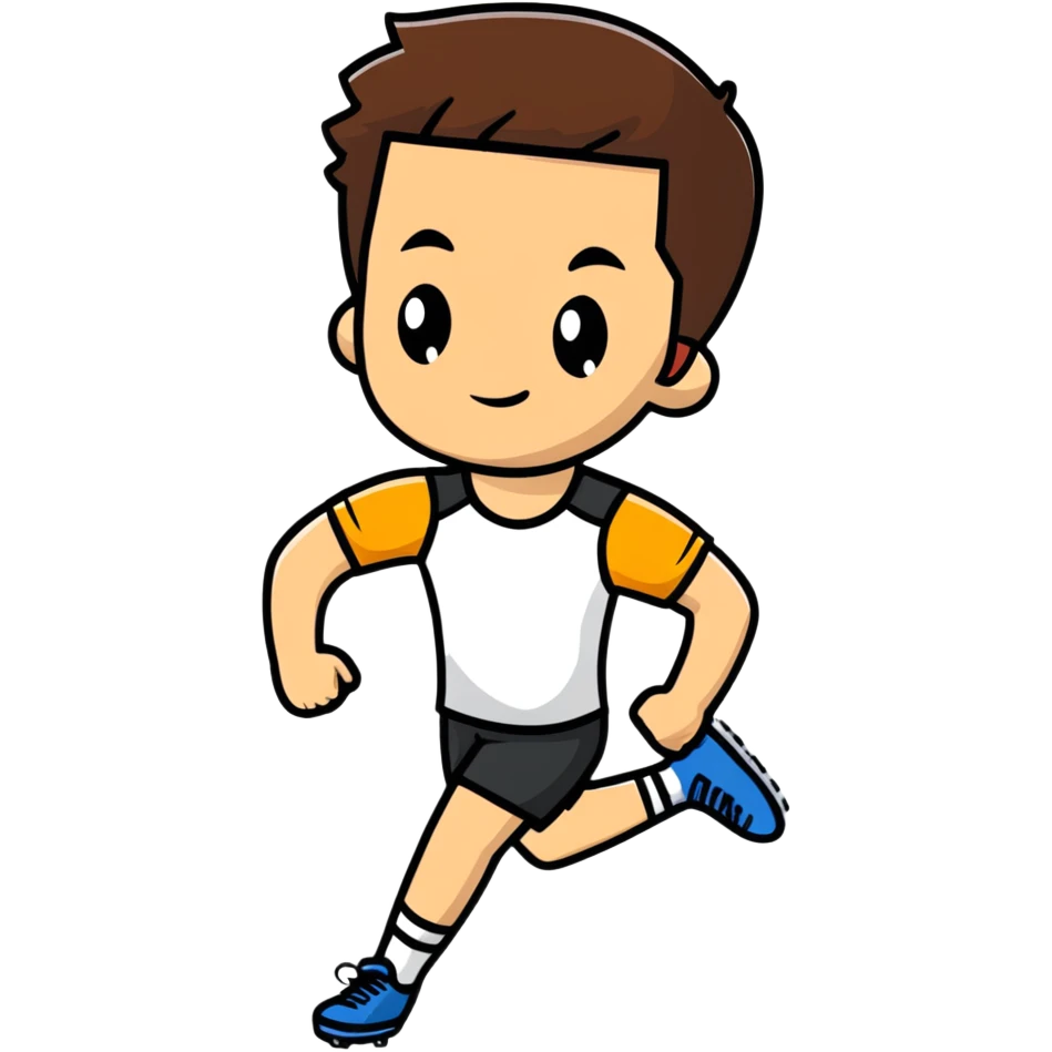 athlete with brown hair emoji