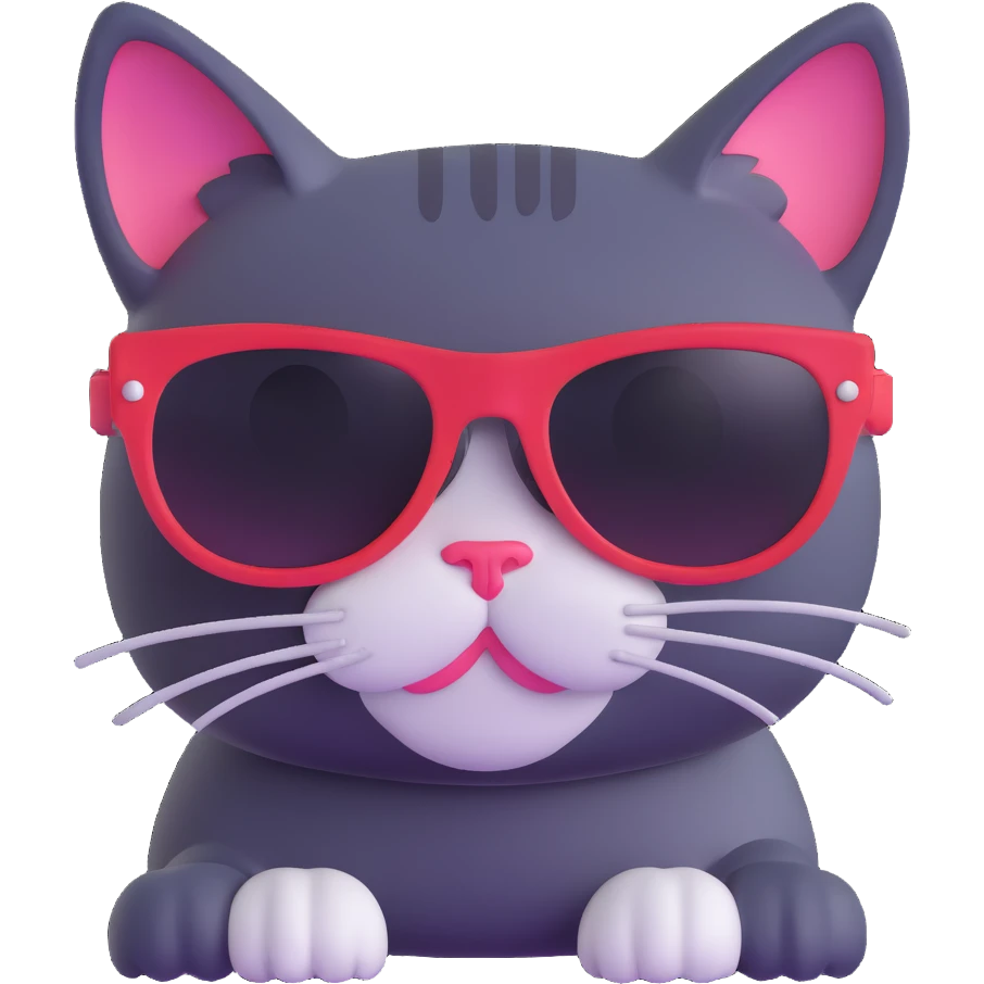 cat wearing sunglasses emoji