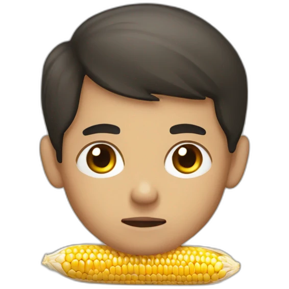 A light-skin boy with corn rolls frowning emoji