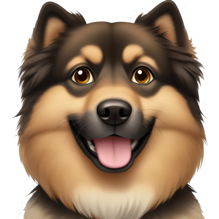 Finnish Lapphund brown. His nose and face is dark brown and black spotted emoji