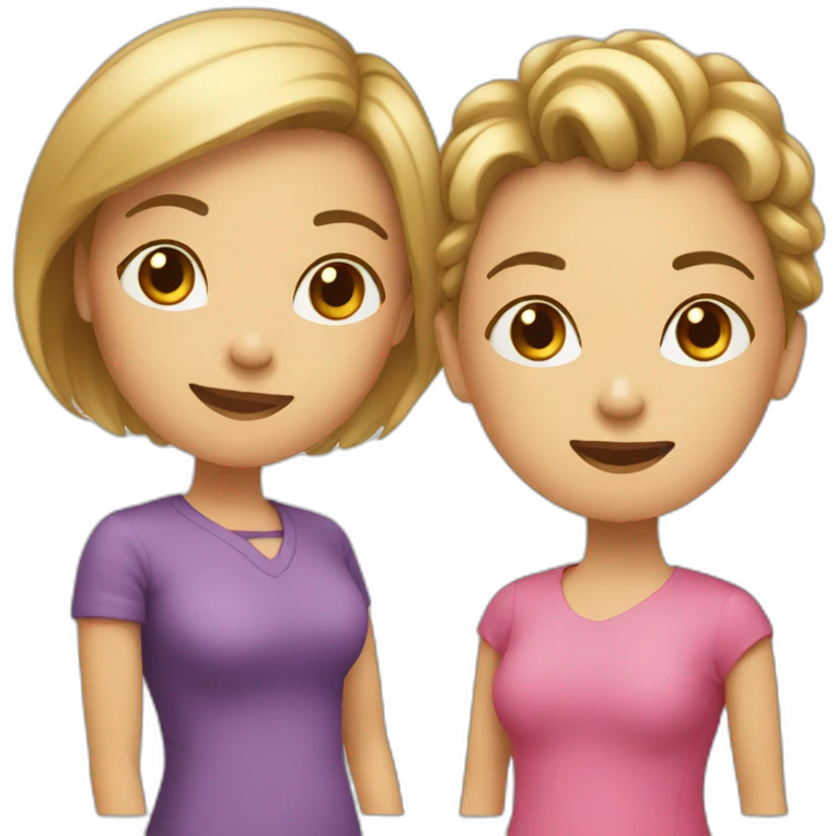 Mum and daugther emoji