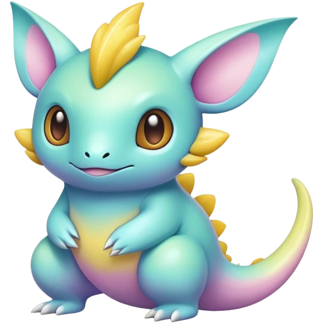 Pastel Randomly-colored exotic Fakémon-creature emoji