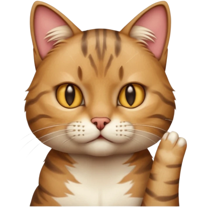 Cat with middle finger emoji