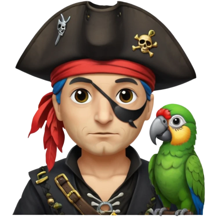 pirate and parrot emoji
