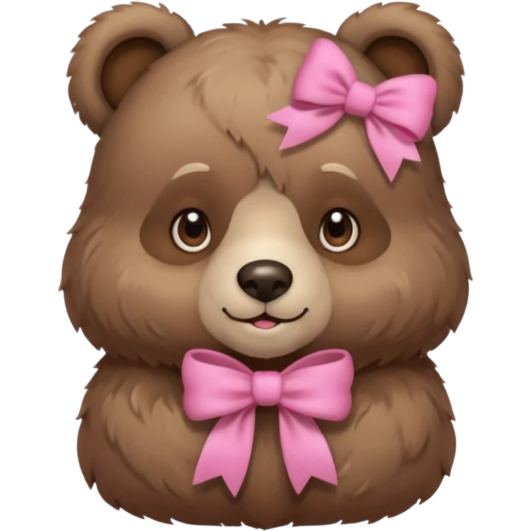 Cozy Bear with a pink bow emoji