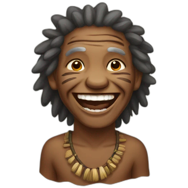 aborigine laughing emoji