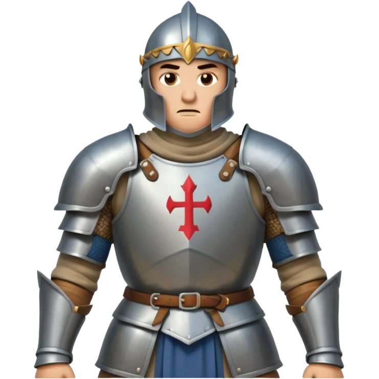 aggressive knight full body 'J' on chest emoji