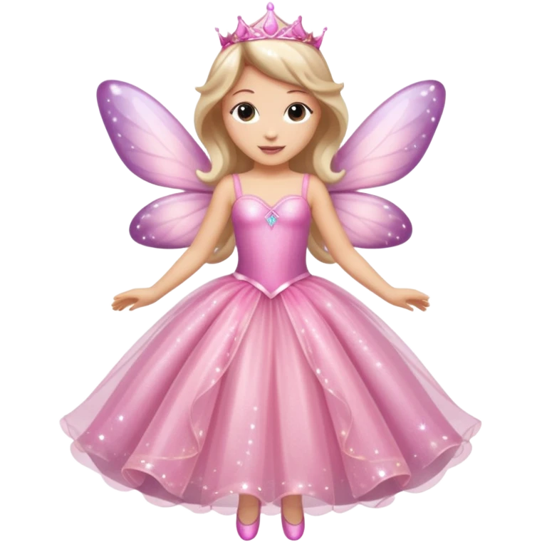 pink fairy sparkle princess dress emoji