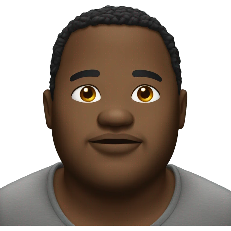 fat black man emoji