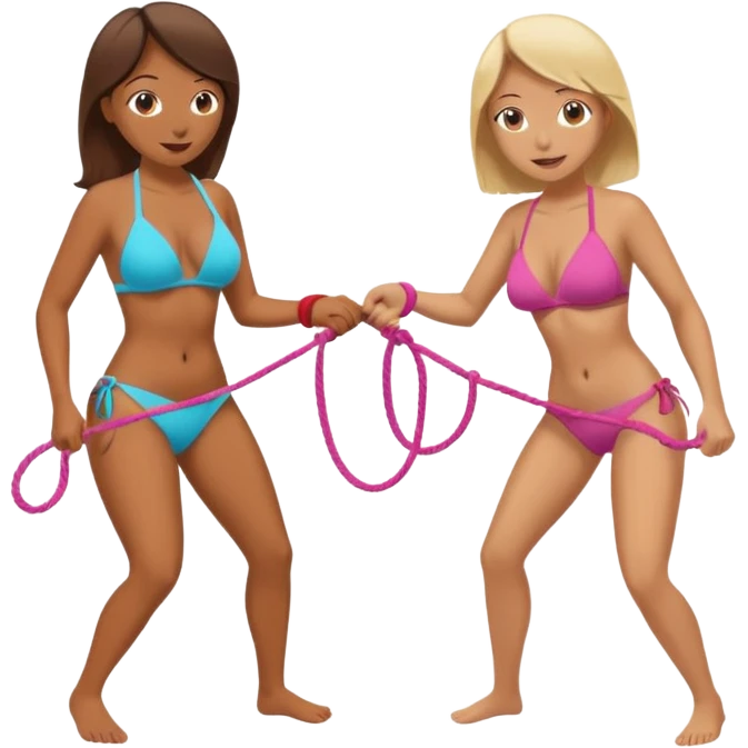 🩲&👙 tug of war  emoji