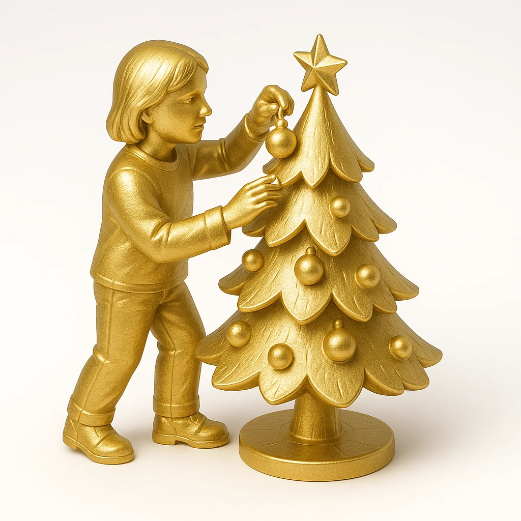 people decorating a Christmas tree emoji