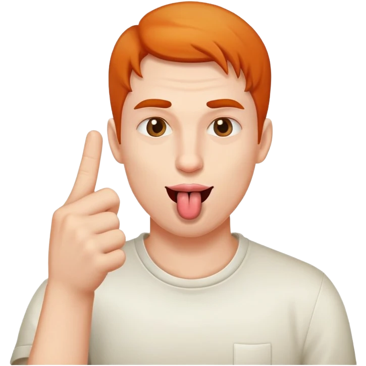 Man with middle finger and tongue out emoji