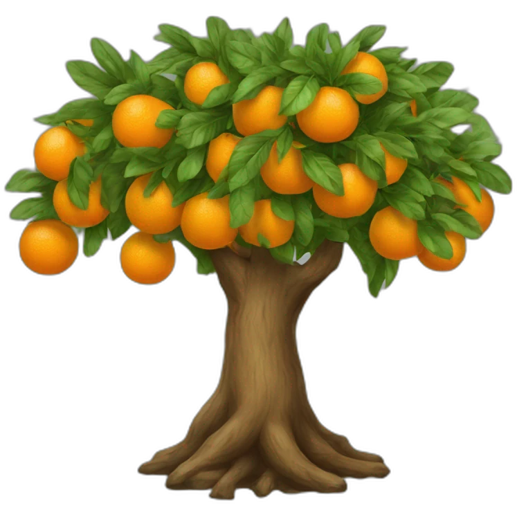 un arbre qui donne des oranges emoji