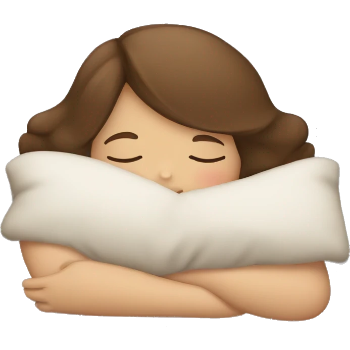 Brown hair girl sleeping  emoji