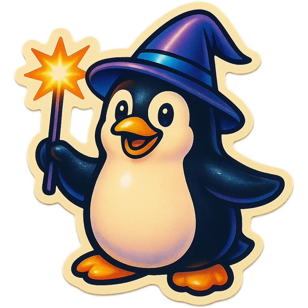 Penguin Wizard emoji