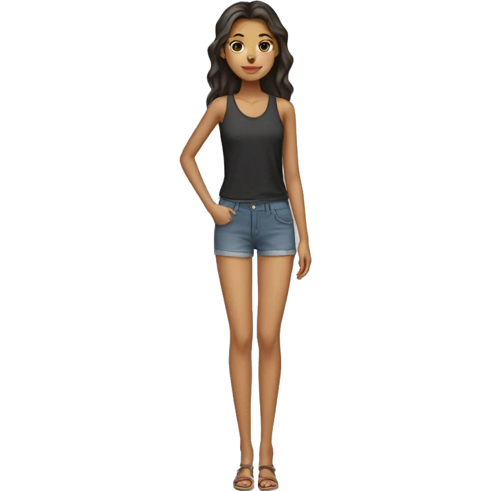 Girl with long legs emoji
