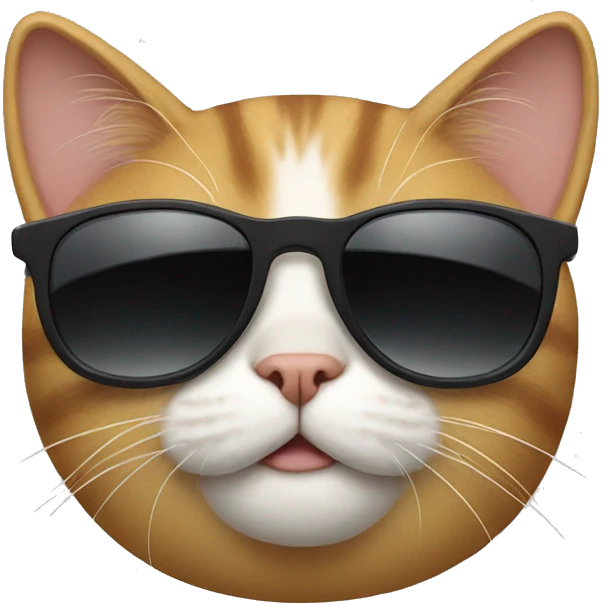 Cat with sunglasses emoji