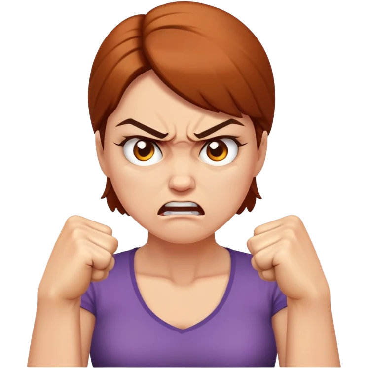 Super pissed off lady emoji