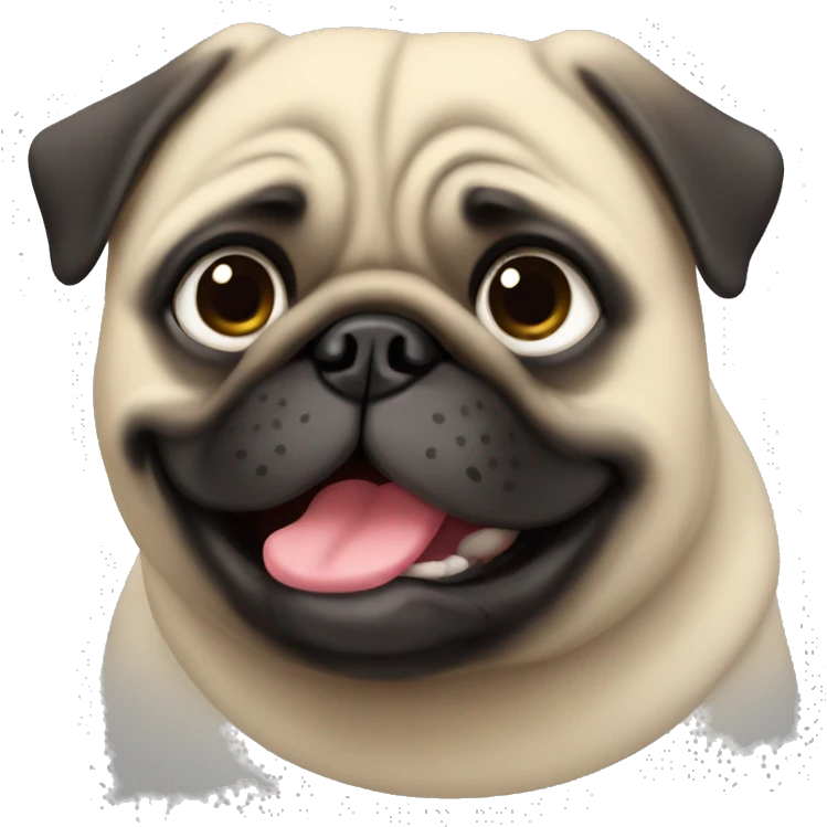 Chubby pug emoji