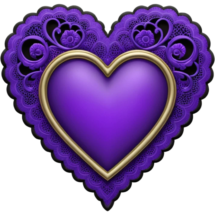 heart with purple gothic lace emoji