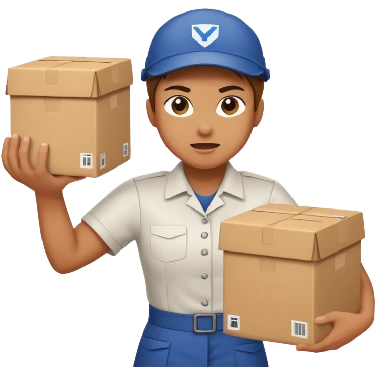 person throwing boxes aggressively emoji