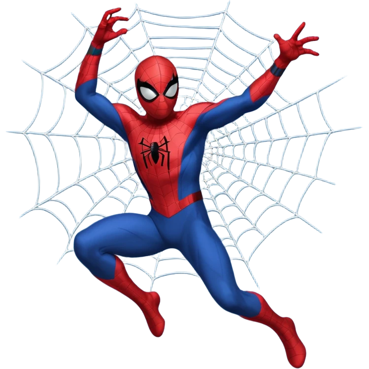 Spider man lanzando telarañas emoji