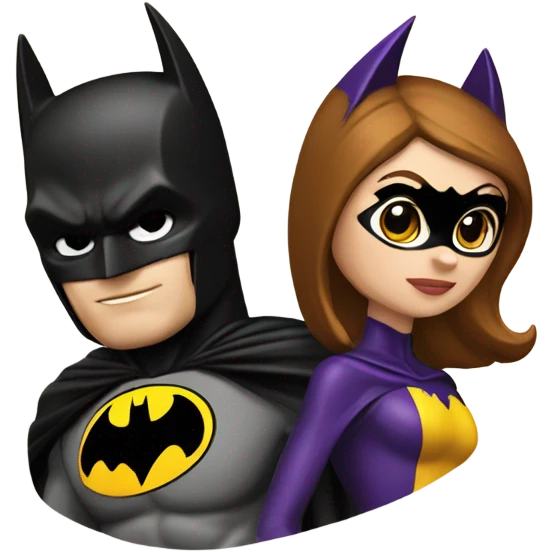batman and batgirl couple  emoji