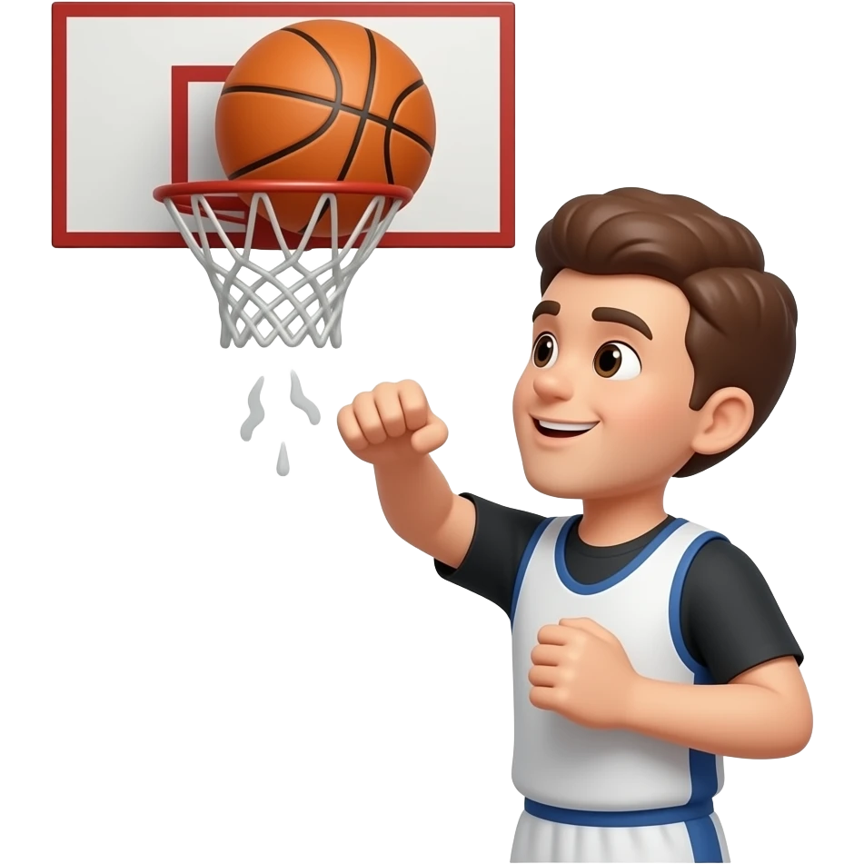 Some one shooting a shot and completely missing emoji