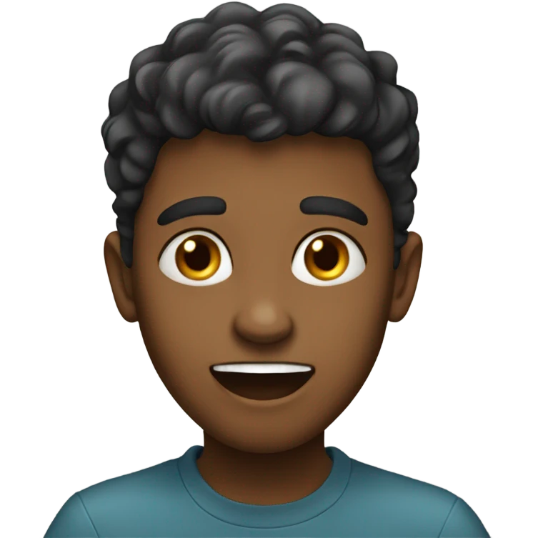 A boy mewing emoji