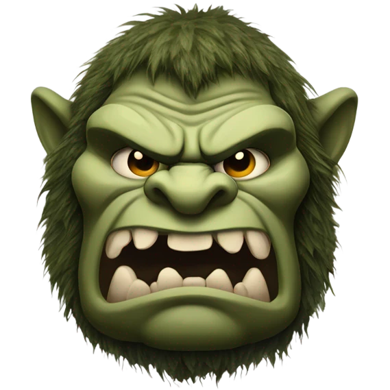 Grumpy troll emoji