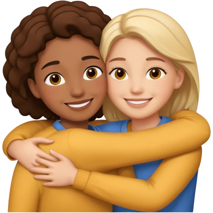 Besties hug emoji