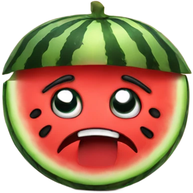 Angry watermelon emoji