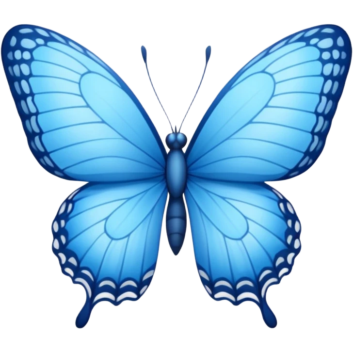 Bisa buat emote kupu-kupu versi warna biru ga? Tolong buatin dong..( 🦋) yang ini, versi birunya  emoji