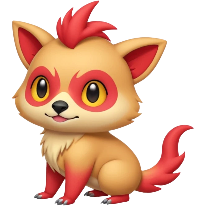Cool cute edgy kawaii Quilava-animal-creature-hybrid full body emoji