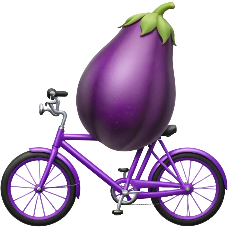 Eggplant riding a bike emoji