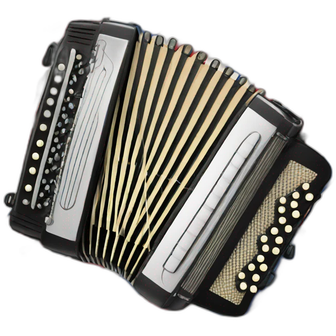 Accordion on colors of serbian flag emoji