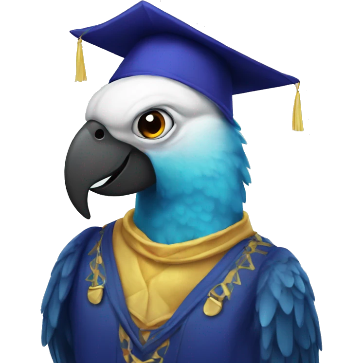 Scholar party parrot emoji