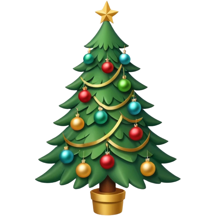 christmas tree, view from above emoji