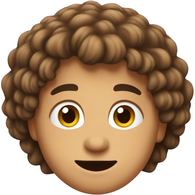 garçon cheveux brun ondulé court  emoji