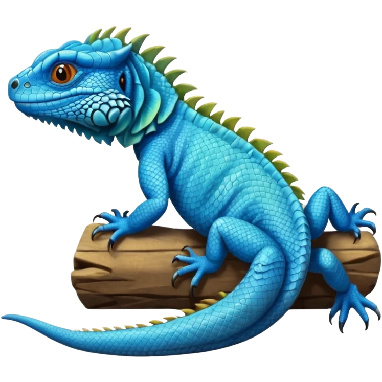 Blue Iguana print emoji
