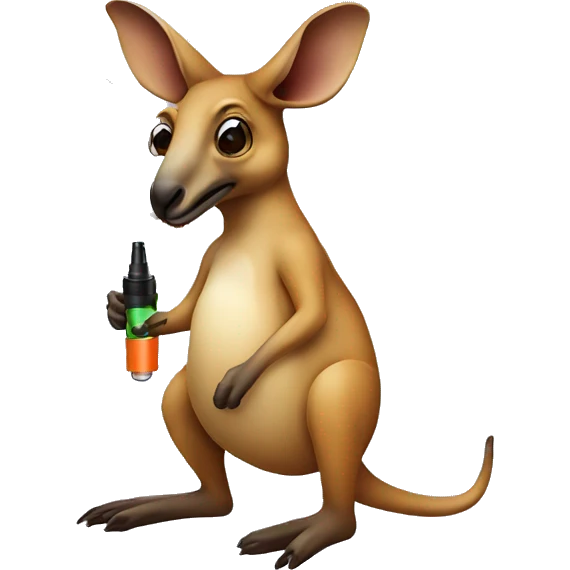 Kangaroo with a vape emoji