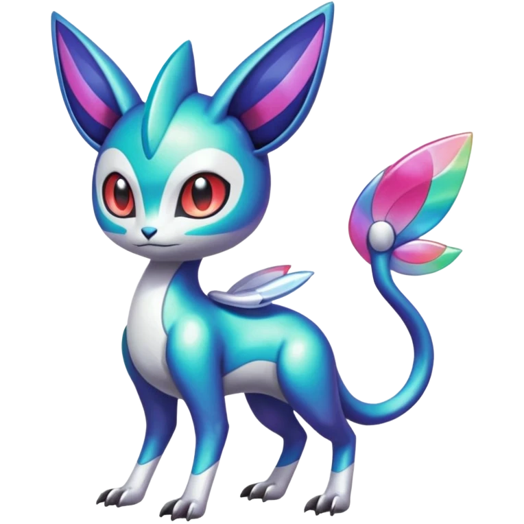 Shiny Colorful Cyber-Vernid-Trico-Meloetta-Latias-Koraidon-Peppercat-Protogen-Pokémon-Digimon-Fakémon-fusion-hybrid-creature emoji