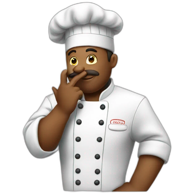 Chef kissing his fingers  emoji