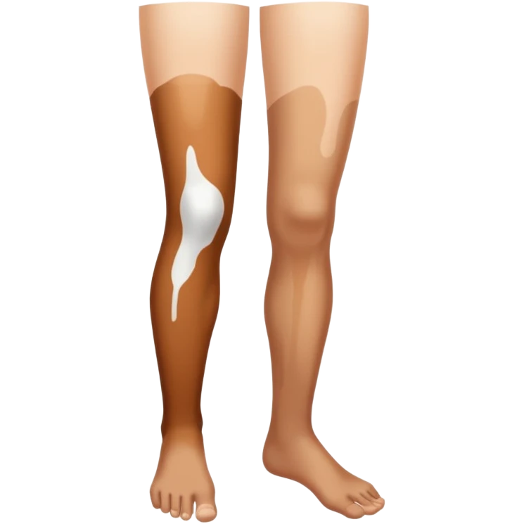 Vitiligo leg emoji